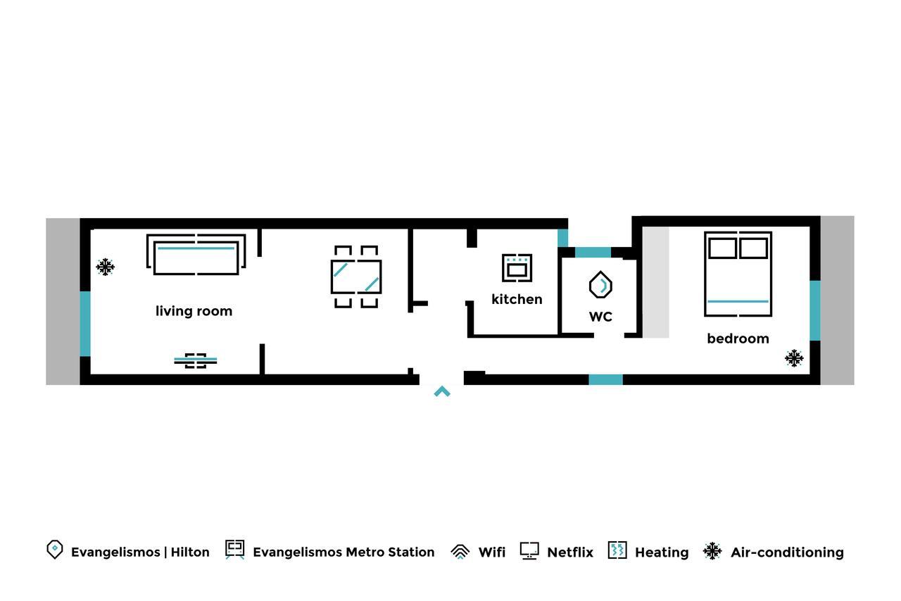 Urban Chic 1Bd Apartment In Hilton District By Upstreet Athens Luaran gambar